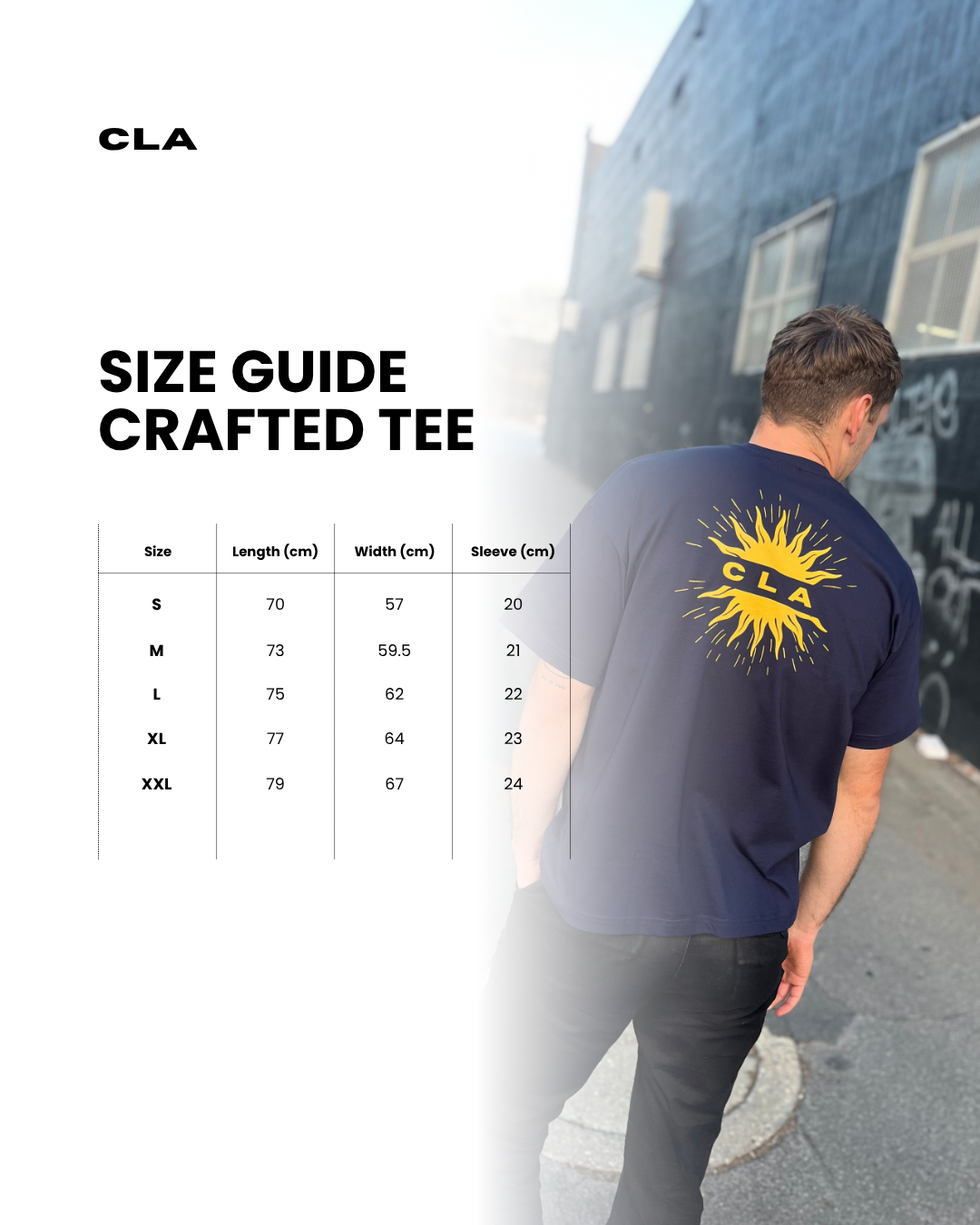 CRAFTED TEE - SUNRISE - DEEP BLUE