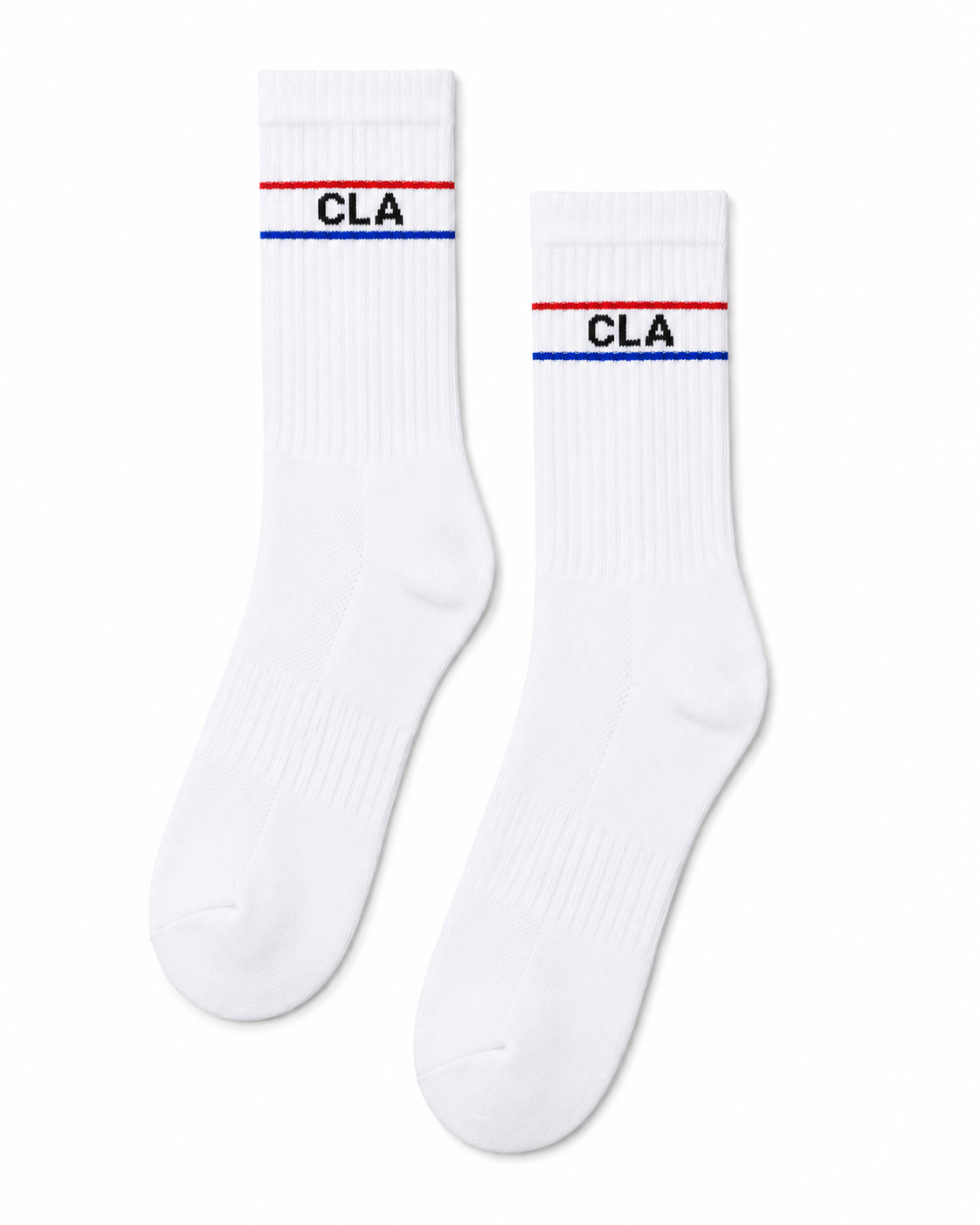 PREMIUM CREW SIREN STRIPES SOCKS - WHITE