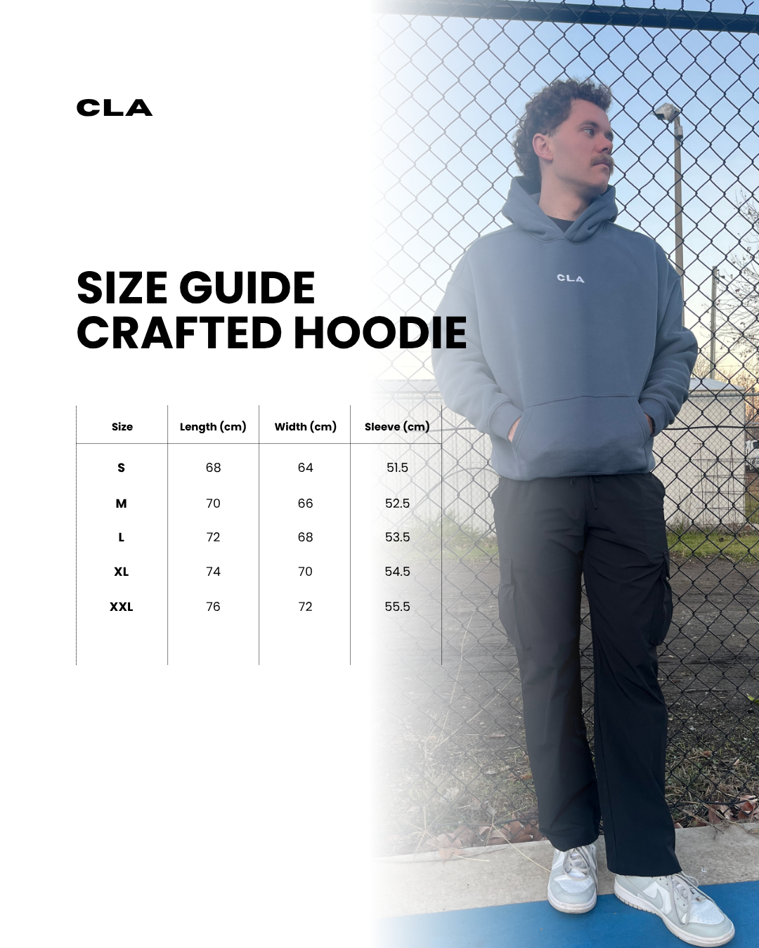 CRAFTED HOODIE - STEEL BLUE