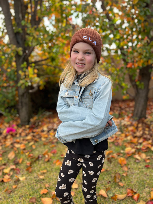 YOUTH BEANIE - CHESTNUT BROWN