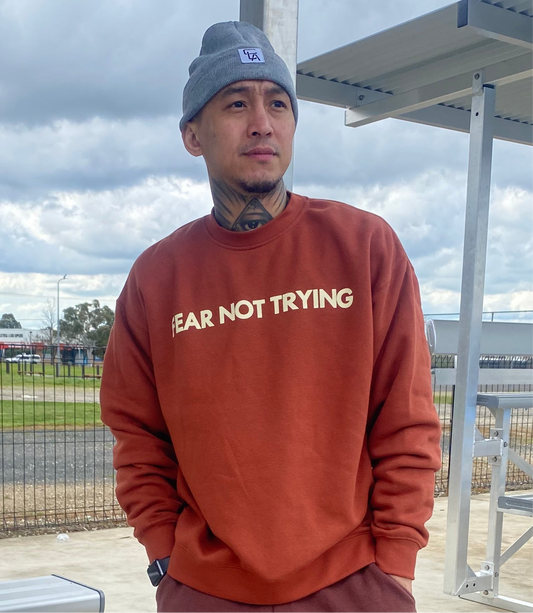 CLASSIC CREW FEAR NOT TRYING - BURNT ORANGE
