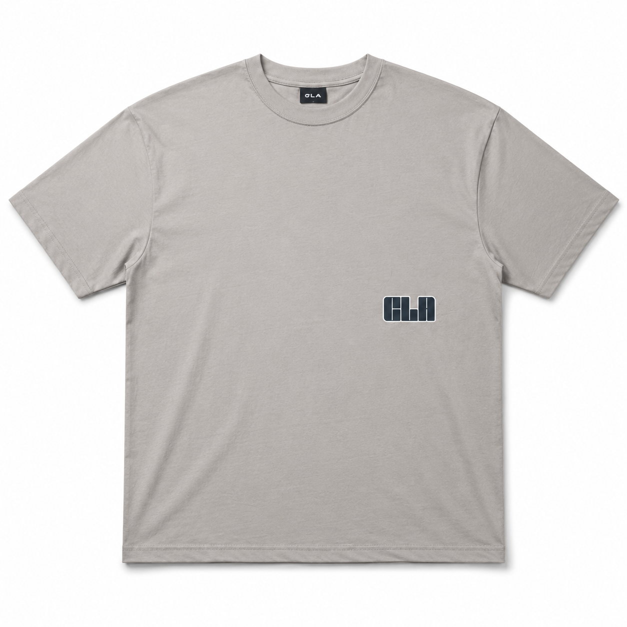CRAFTED BLOCK LOGO TEE - LIGHT GREY
