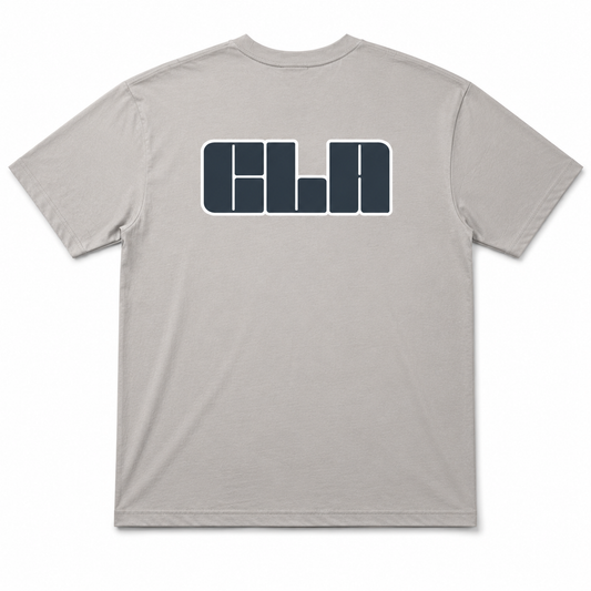 CRAFTED BLOCK LOGO TEE - LIGHT GREY