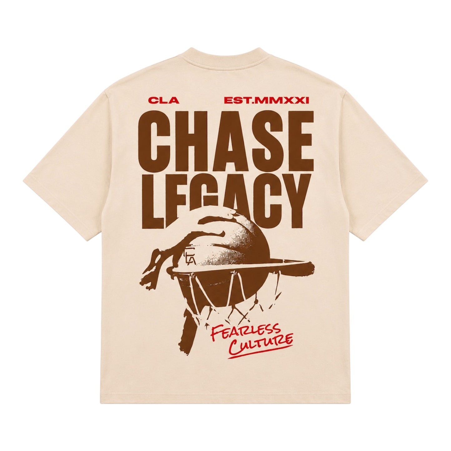 CRAFTED CHASE LEGACY TEE - OFF WHITE