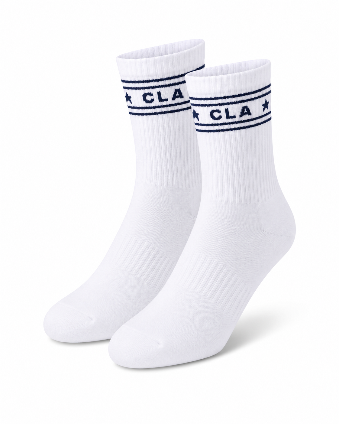 PREMIUM CREW STARS AND STRIPES SOCKS - WHITE