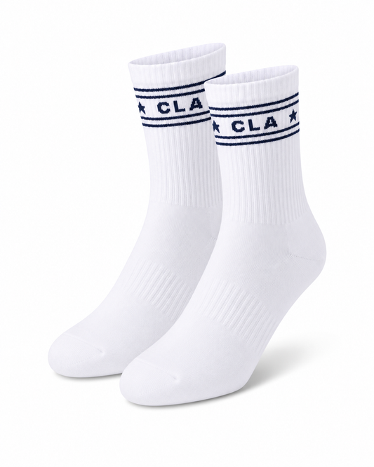 PREMIUM CREW STARS AND STRIPES SOCKS - WHITE
