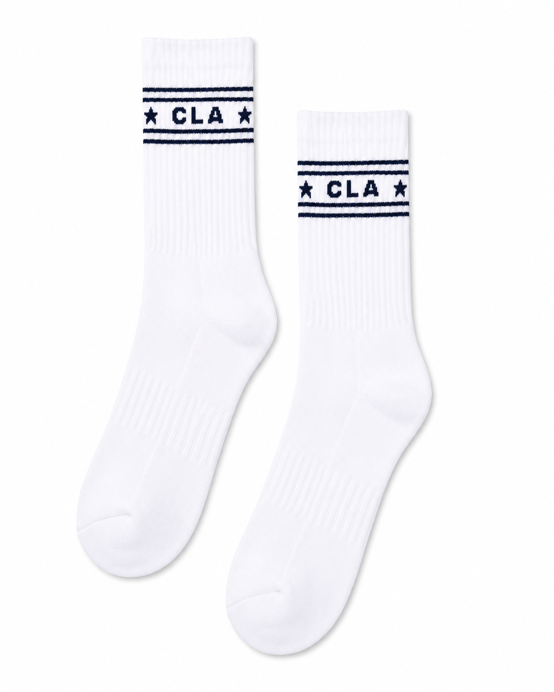 PREMIUM CREW STARS AND STRIPES SOCKS - WHITE