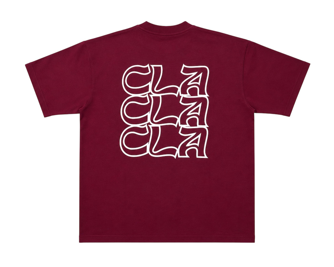 BRAND NEW CRAFTED LAYERED LOGO TEE - BURGUNDY