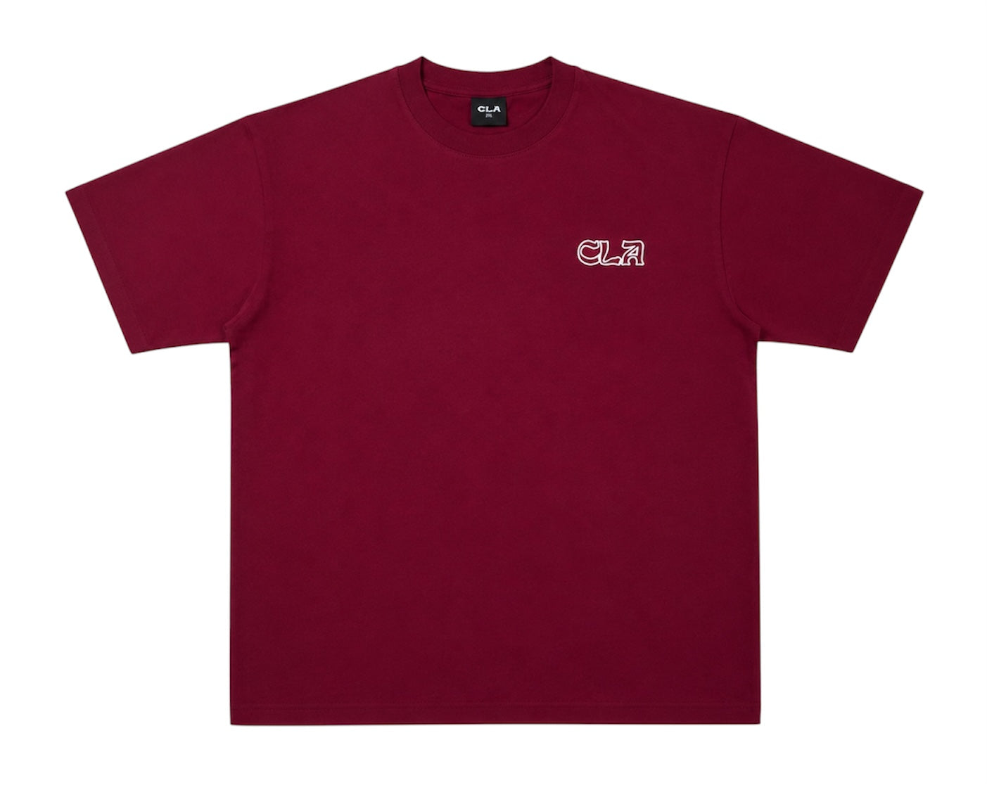 BRAND NEW CRAFTED LAYERED LOGO TEE - BURGUNDY