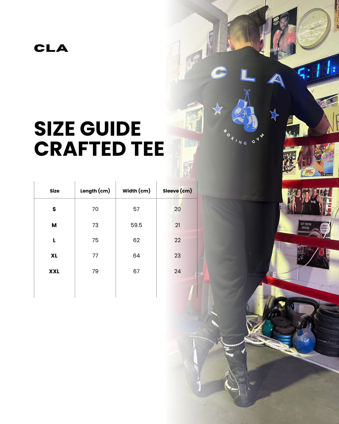 CRAFTED TEE - BOXING GYM - BLACK