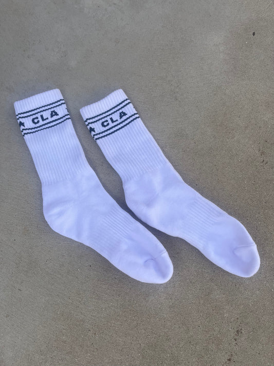 PREMIUM CREW SOCKS - STARS & STRIPES - WHITE