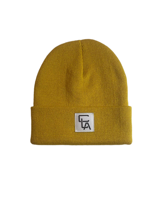 CUFFED BEANIE LINKED LOGO - MUSTARD